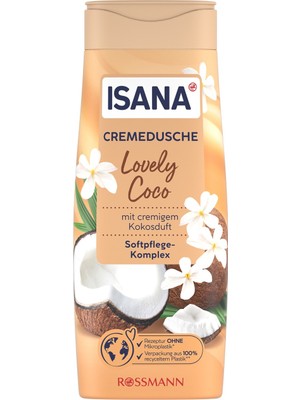 Isana 300 ml Lovely Coco Duş Jeli Kremsi Kokusuyla Cilt Nem Dengesini Koruyan Etkili Formül