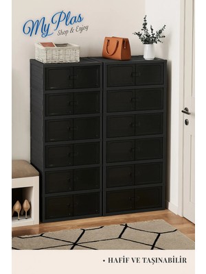 6katlı Katlanabilir Portatif Büyük Boy Kapasiteli Taşınabilir Organizer Ayakkabı Düzenleyici