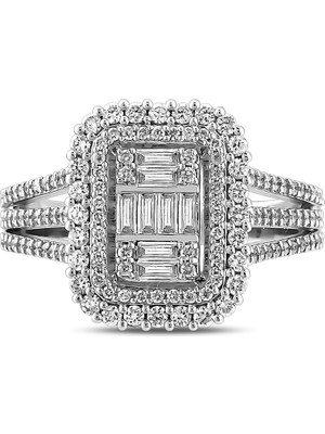 Pırlandia 0,71 Karat Pırlanta Baget Yüzük