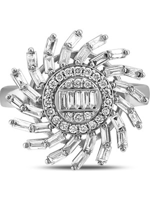 Pırlandia 0,87 Karat Pırlanta Baget Yüzük