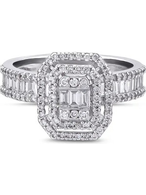 Pırlandia 0,98 Karat Pırlanta Baget Yüzük