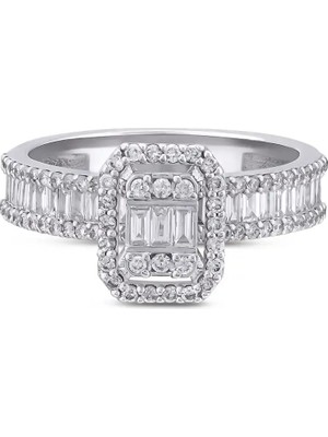 Pırlandia 0,89 Karat Pırlanta Baget Yüzük