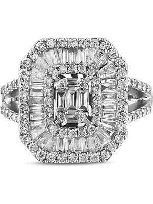 Pırlandia 1,09 Karat Pırlanta Baget Yüzük