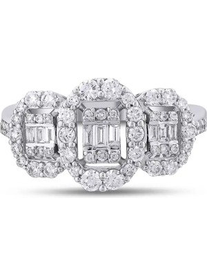 Pırlandia 0,83 Karat Pırlanta Baget Yüzük