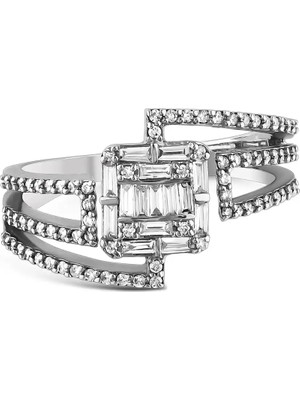 Pırlandia 0,41 Karat Pırlanta Baget Yüzük