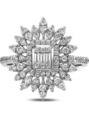 Pırlandia 0,74 Karat Pırlanta Baget Yüzük