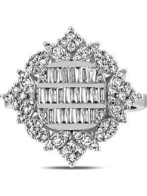 Pırlandia 0,87 Karat Pırlanta Baget Yüzük