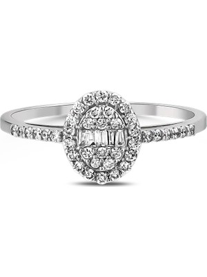 Pırlandia 0,30 Karat Pırlanta Baget Yüzük