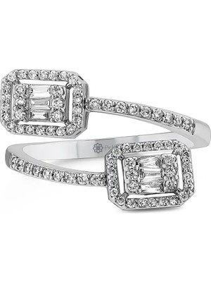 Pırlandia 0,41 Karat Pırlanta Baget Yüzük