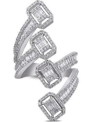 Pırlandia 1,79 Karat Pırlanta Baget Yüzük