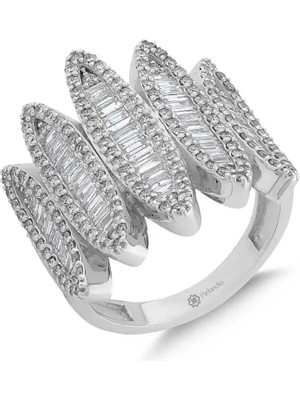 Pırlandia 1,66 Karat Pırlanta Baget Yüzük