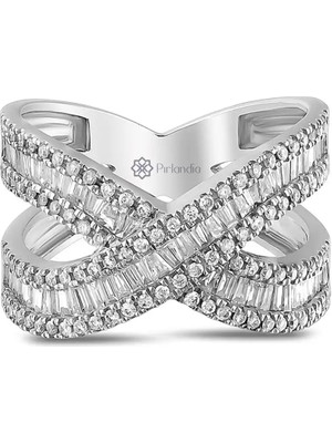 Pırlandia 1,17 Karat Pırlanta Baget Yüzük