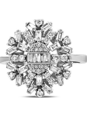 Pırlandia 1,02 Karat Pırlanta Baget Yüzük