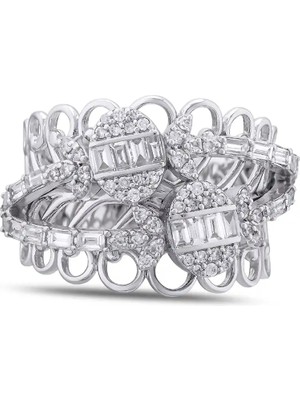 Pırlandia 0,74 Karat Pırlanta Baget Yüzük