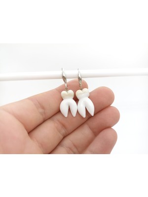 Hanecambaz Diş Küpe Murano Cam El Yapımı