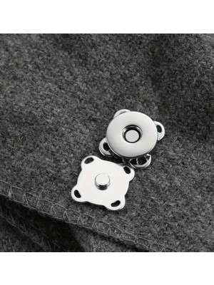 Mıknatıslı Dikilebilen Çıtçıt, Kıyafet Çıtçıtı, Çanta Çıtçıtı, Cüzdan Çıtçıtı 10 Adet Siyah