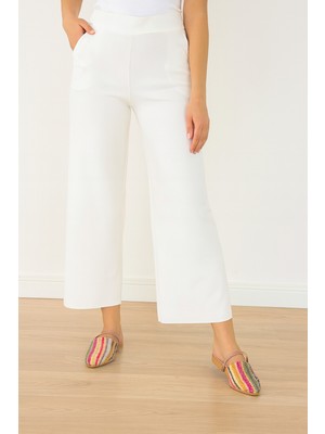 Kadın Çok Renkli Örgü Mule – Slingback Düz Taban Terlik Bej