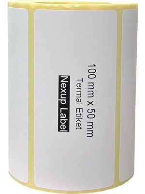 Label - 100X50 mm Termal Etiket, Barkod/adres/kargo Termal Etiketleri, Zebra ve Diğer Yazıcılarla Uyumlu