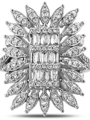 Pırlandia 0,86 Karat Pırlanta Baget Yüzük