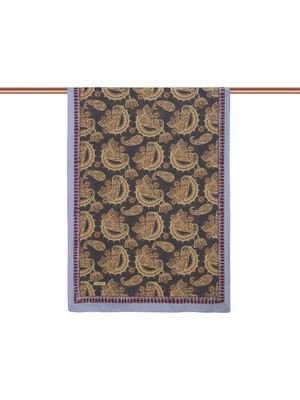 Siyah - Gold Ipekevi Dört Mevsim Tensel Şal 2888