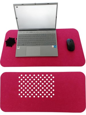Keçe Masa Üstü Mouse Pad ve Bilgisayar Düzenleyici 70X32 cm - Antibakteriyel Mat, Doğal Keçe Mat, Masa Koruyucu Altlık, Ofis ve Ev Için Minimalist Tasarım (Fuşya)