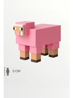 Minecraft Sheep Koyun Pembe Hareketli Eklemli Figür