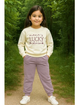 Lucky Baskı 2 Ip Kız Çocuk Eşofman Takım