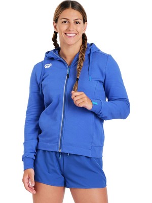 Team Hooded Jacket Panel Kadın Mavi Günlük Stil Ceket 004895800