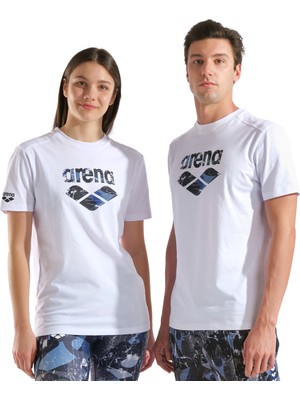 Big Logo Unisex Beyaz Günlük Stil T-Shirt 010195100