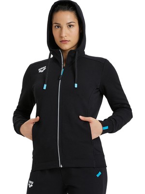 Team Hooded Jacket Panel Kadın Siyah Günlük Stil Ceket 004895500
