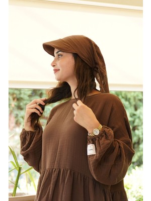 Pahta Müslin Siperli Bandana Şapka