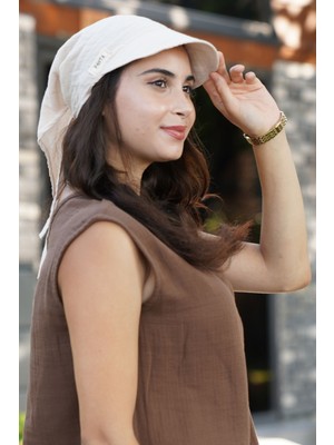 Pahta Müslin Siperli Bandana Şapka