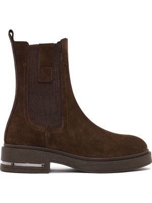 Kadın Kahverengi Süet Deri Chelsea Bot 25WFD185410