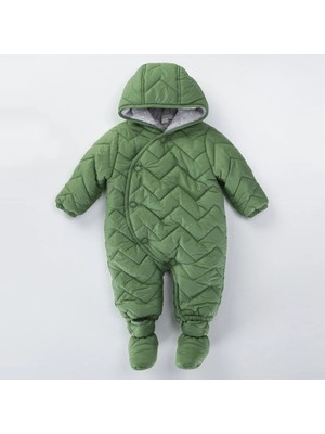 Kapitone Içi Kürklü Peluş Çıtçıtlı Kışlık Kapüşonlu Çocuk Erkek Bebek Astronot Tulum Kozmonot Mont