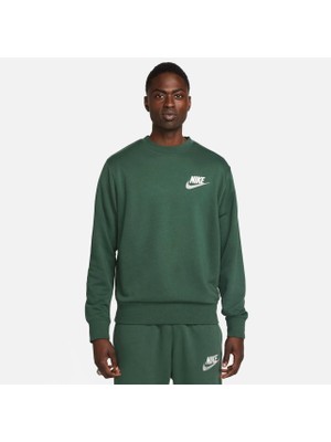 Nike Club+ Fit Crew Erkek Yeşil Sweatshirt