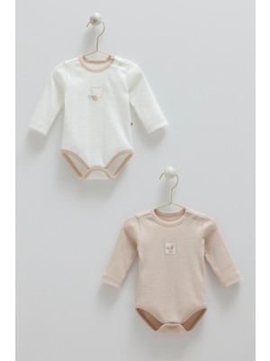 Caramell Hello Forest Ikili Uzun Kol Body - Bej
