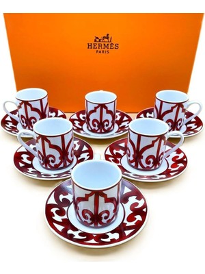 Hermes - Lüks Kahve Fincanı - Koleksiyonluk - Hediyelik - Luxury Designer - Lüks Tasarım