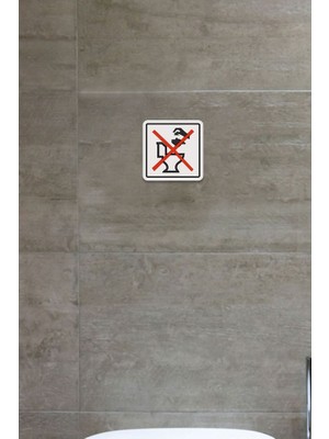 Klozete Çöp Atmayınız Sembolü 12 x 12