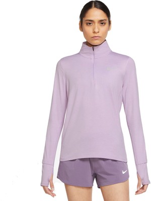 Nike Element  Dri Fit Kadın Koşu Sweatshirt -  Dik Yaka - Parmak Delikli Kol ( CU3220 )