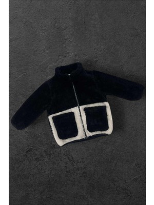 Erkek Çocuk Peluş Cepli Fermuarlı Welsoft Kışlık Mont