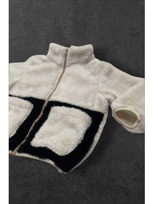 Spor Kız Çocuk Peluş Cepli Fermuarlı Welsoft Kışlık Mont