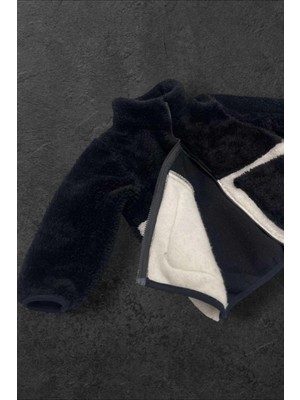 Spor Kız Çocuk Peluş Cepli Fermuarlı Welsoft Kışlık Mont