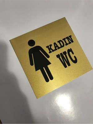 Wc Tabelası Metal Kadın 15*15 cm