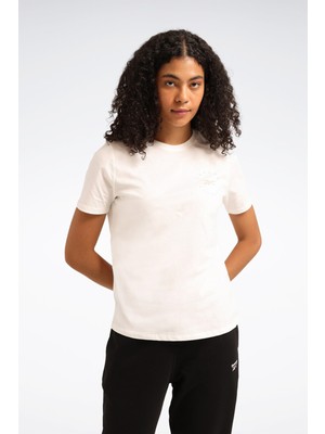Reebok Q3 IDE TEE Ekru Kadın Kısa Kol T-Shirt
