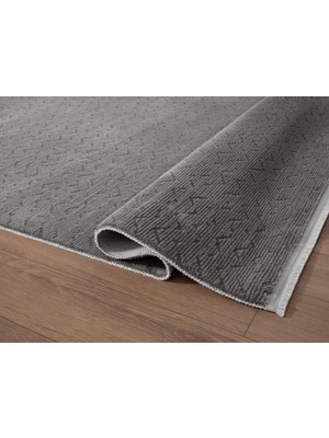 Cotto Home Feel FL010G Antrasit Gri Halı Modern Desenli Akrilik Tozu Az Salon Halısı Yatak Odası Koridor Halısı