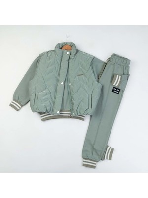 Yavrucak Youre Loved Yelekli 9-12 Yaş Kız 3lü TAKIM-7052648 - Yeşil