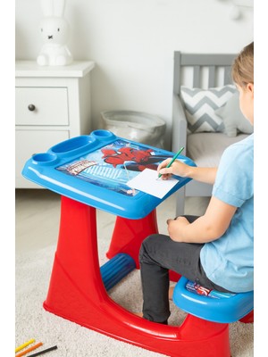 Spider-Man Çocuk Çalışma Masası ve Sandalye Seti – 3+ Yaş, 55×56×74CM