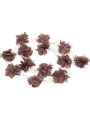 Mlvx Lazer Kesim Şerit Çiçek Kahve 1m Blsm