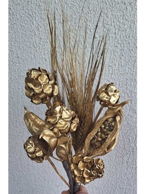 Ara Dal Demet Altın Yaldız (Yapay Kuru Çiçek )