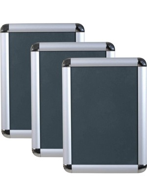 5 Adet  - 21X30 A4  Belge Çerçevesi Alüminyum - Sertifika Poster Reklam Afiş Için Iş Yeri Ofis Okul Ev - Aç Kapa Özellikli - Duvar Dekoru